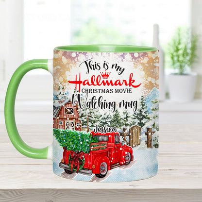 Christmas Movie Watching Mug - Personalized Accent Mug