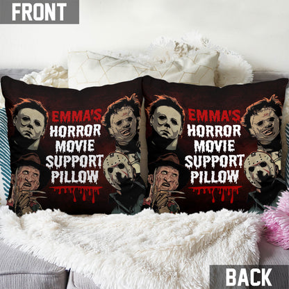 Horror Movie Support Pillow - Personalized Throw Pillow