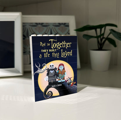 And So Toghether We Built The Life We Loved - Personalized Nightmare Vertical Rectangle Building Brick Blocks Printed On Both Sides