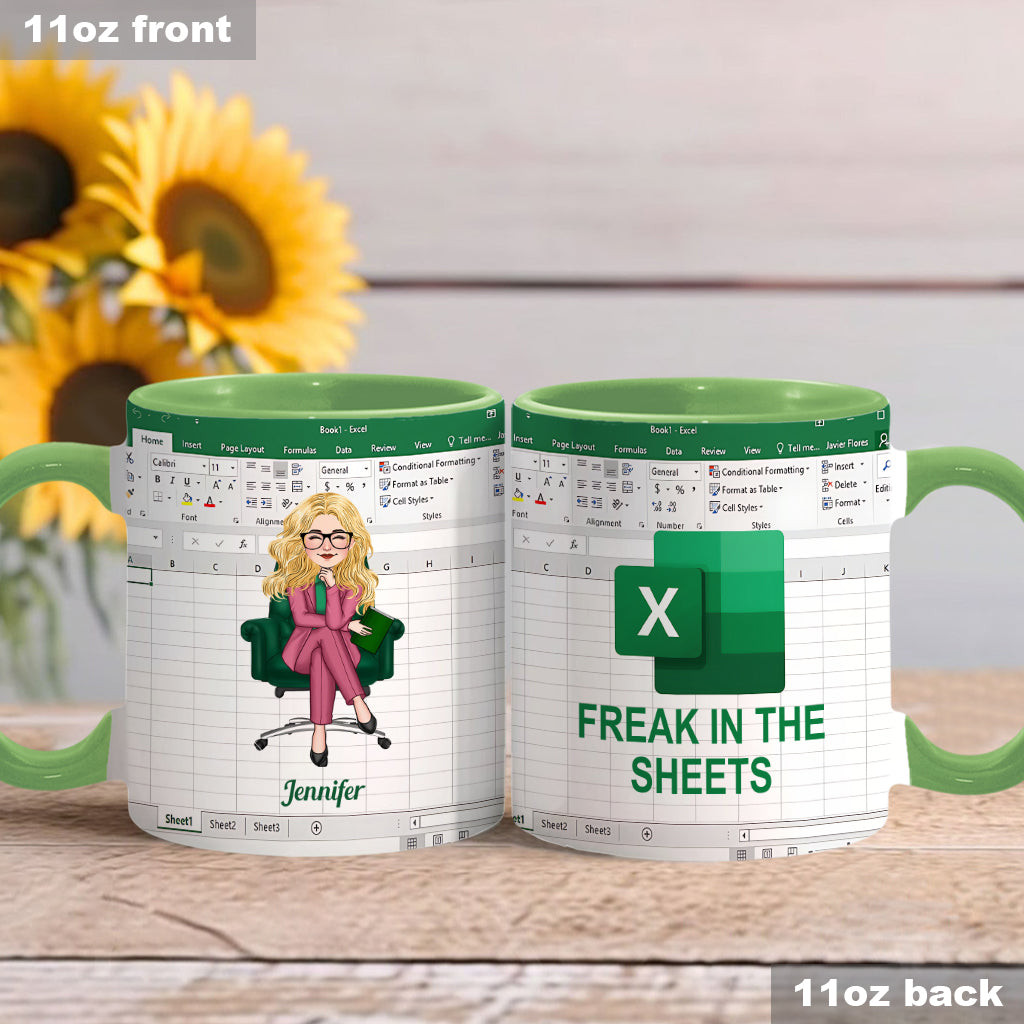 Freak In The Sheet - Personalized Colleague Accent Mug