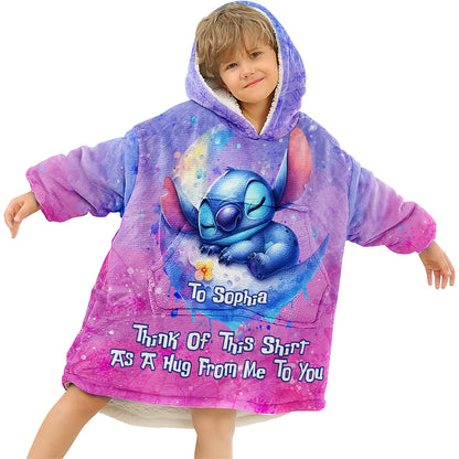 A Hug From Me To You - Personalized Ohana Blanket Hoodie