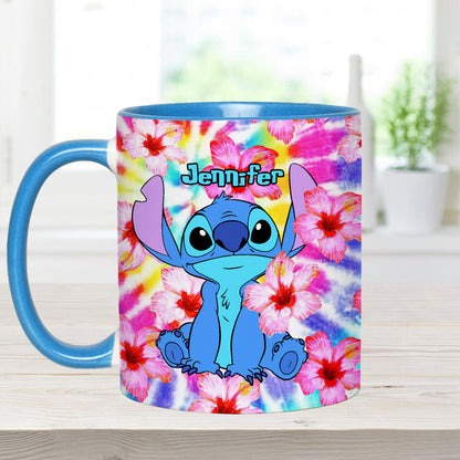 Tie Dye Ohana - Personalized Ohana Accent Mug