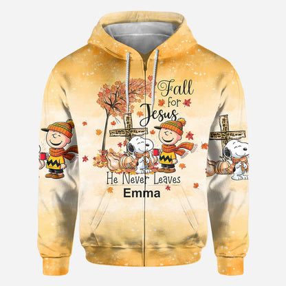Fall For Jesus - Personalized All Over Shirt