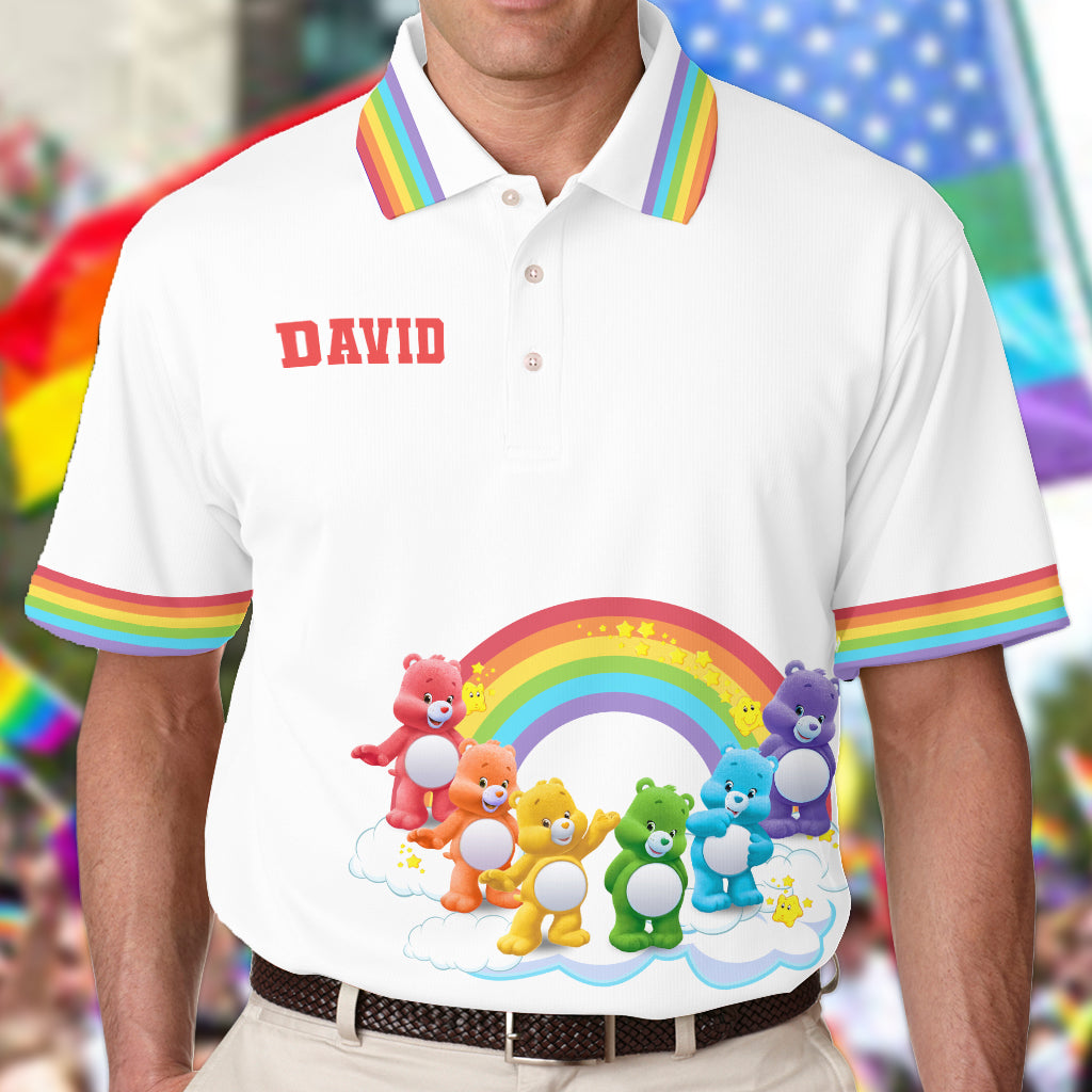 Pride Bear Pride Month - Personalized LGBT Support Polo Shirt