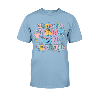 Happiest Mom On Earth - Personalized Mouse T-shirt And Hoodie