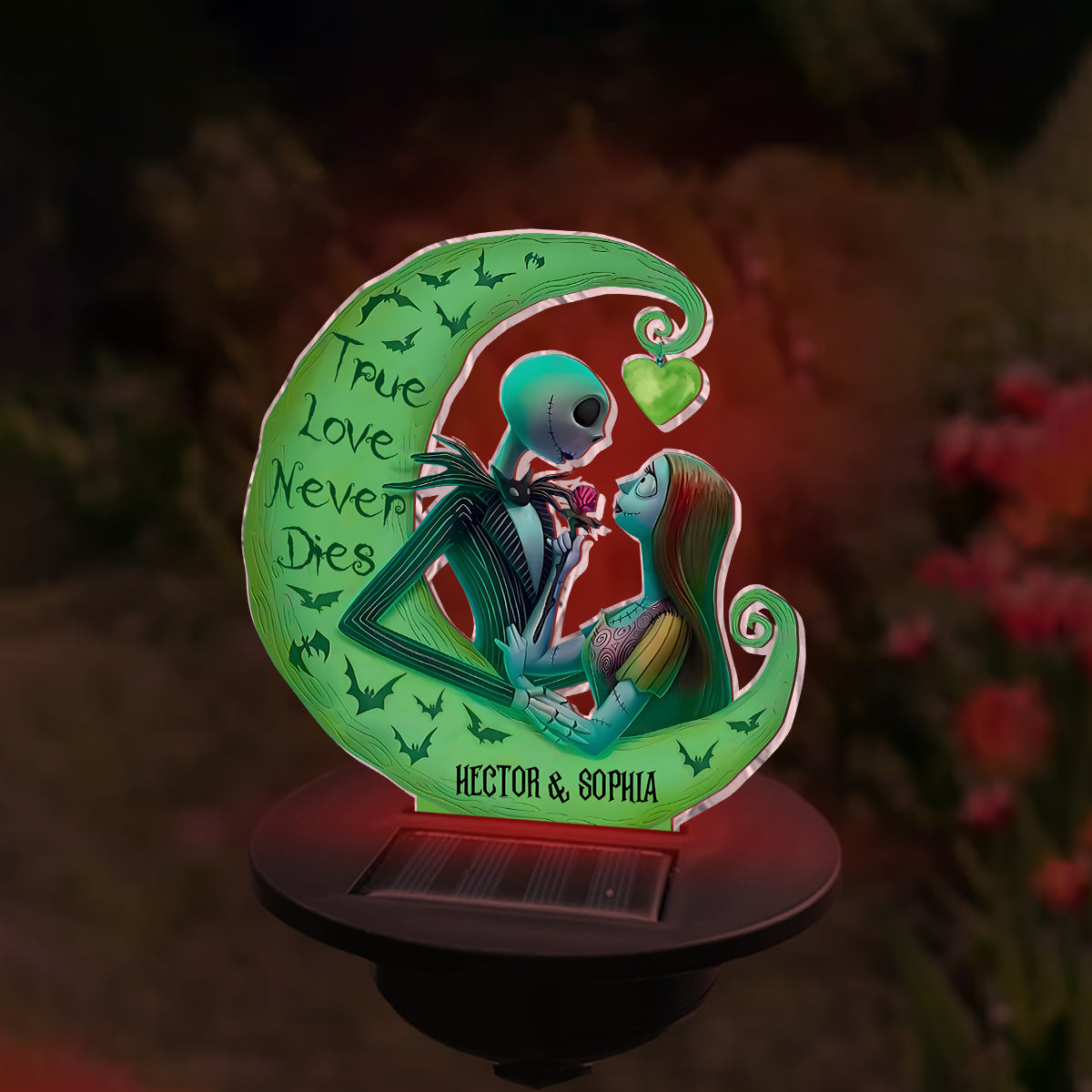True Love Never Die - Personalized Nightmare Garden Solar Light