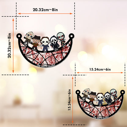 In This House We Love Scary Movies - Personalized Window Hanging Suncatcher Ornament