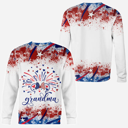 Firework Grandma - Personalized Mouse All Over Shirt