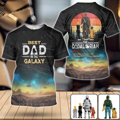 Best Dad In The Galaxy - Personalized The Force All Over Shirt