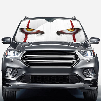 Scary Eyes - Car Sunshade