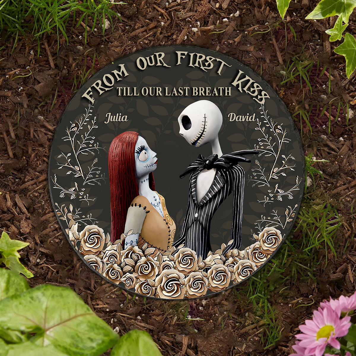 From Our First Kiss - Personalized Nightmare Round Shaped Stone