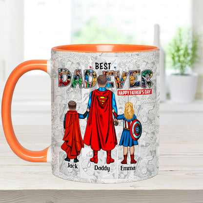 Best Super Dad Ever - Personalized Father Accent Mug
