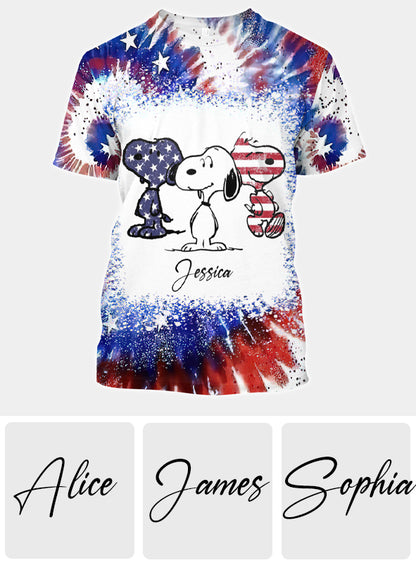 Red White Blue - Personalized All Over Shirt