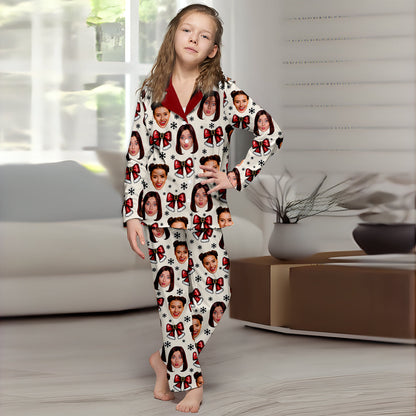 Coquette Besties Christmas - Personalized Bestie Button Down Pajamas