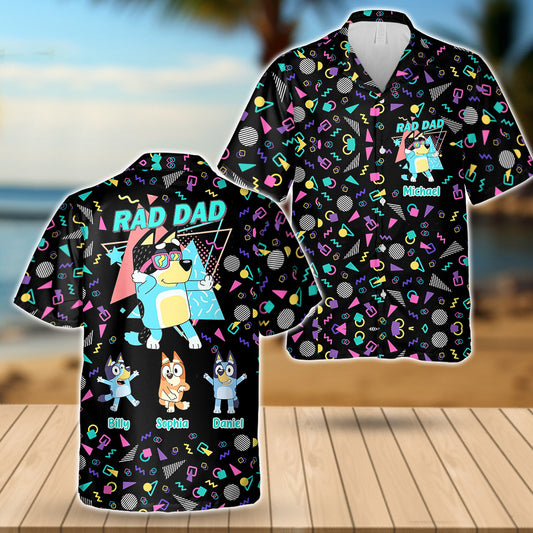 Rad Dad - Personalized Father Hawaiian Shirt