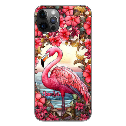 Love Flamingos - Personalized Flamingo Phone Case
