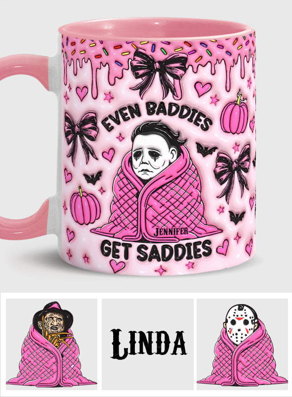Even Baddies Get Saddies - Personalized Accent Mug