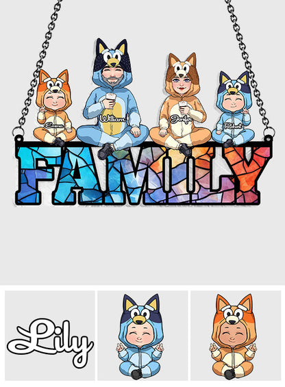 Cool Family - Personalized Family Window Hanging Suncatcher Ornament
