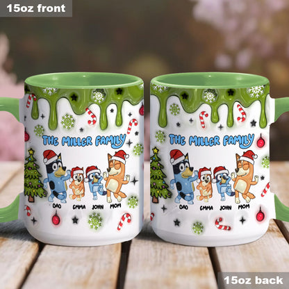 Merry Christmas - Personalized Family Accent Mug