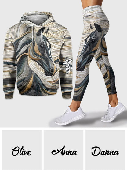 Beautiful Horse - Personalized Horse Hoodie and Leggings
