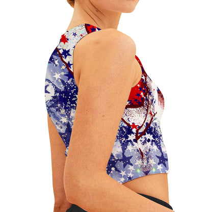 Jeep America Girl - Personalized Car Crop Tank Top