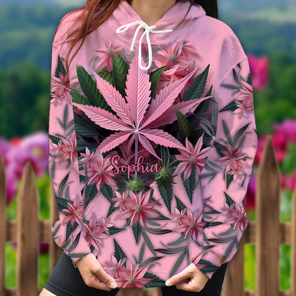 Pink Stoner Chick - Personalized Weed All Over Shirt