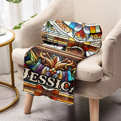 Colorful Sewing Machine - Personalized Sewing Blanket