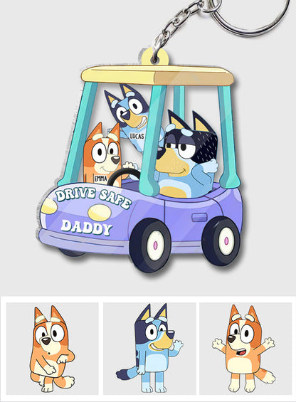 Drive Safe Daddy - Personalized Father Transparent Keychain