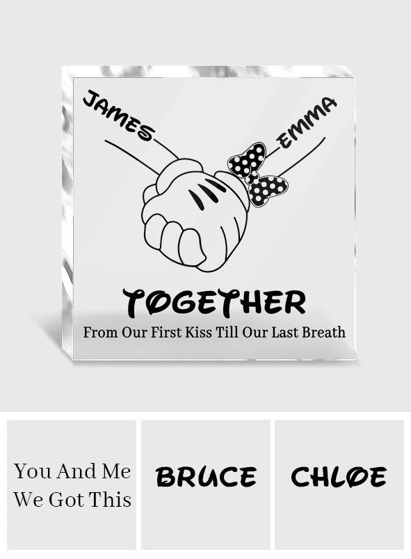 From Our First Kiss Till Our Last Breath - Personalized Mouse Custom Shaped Acrylic Plaque
