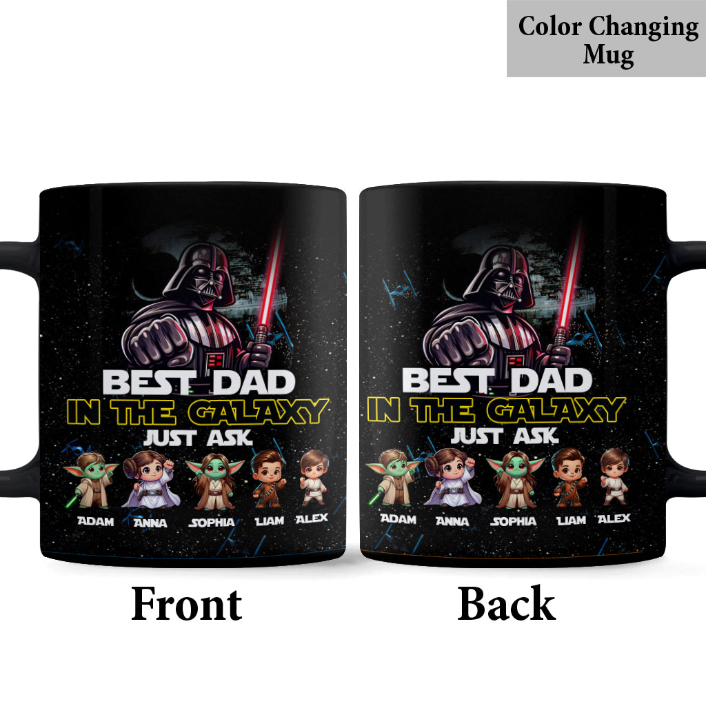 Best Dad In The Galaxy Fist Bump - Personalized The Force Mug