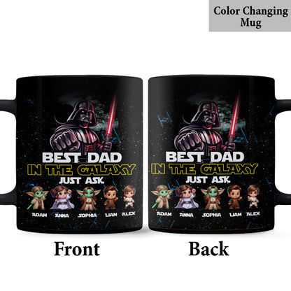 Best Dad In The Galaxy Fist Bump - Personalized The Force Mug