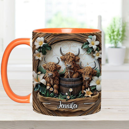 Love Highland Cows - Personalized Accent Mug