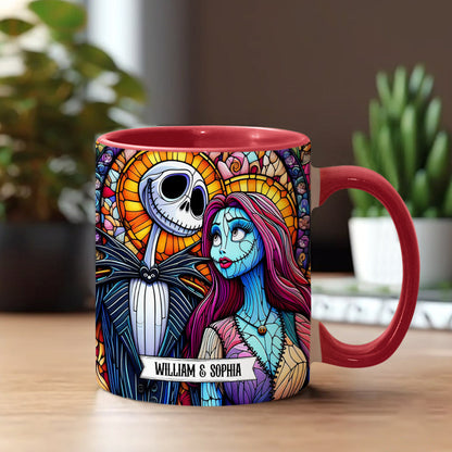 Jack And Sally - Personalized Nightmare Accent Mug