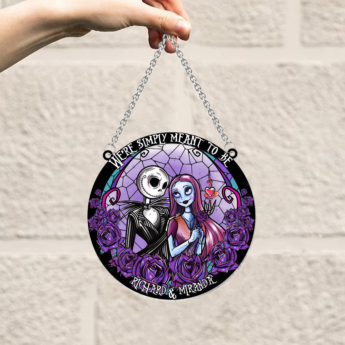 We're Simply Meant To Be - Personalized Nightmare Window Hanging Suncatcher Ornament