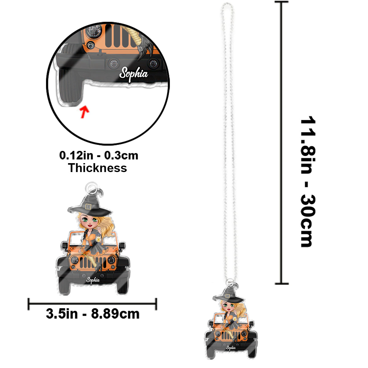 My Broom Broke So Now I Drive A Car - Personalized Witch Custom Shaped Car Ornament