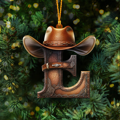 Western Letters - Personalized Ornament