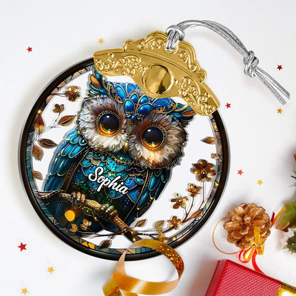 Charming Owl - Personalized Owl Vintage Ornament