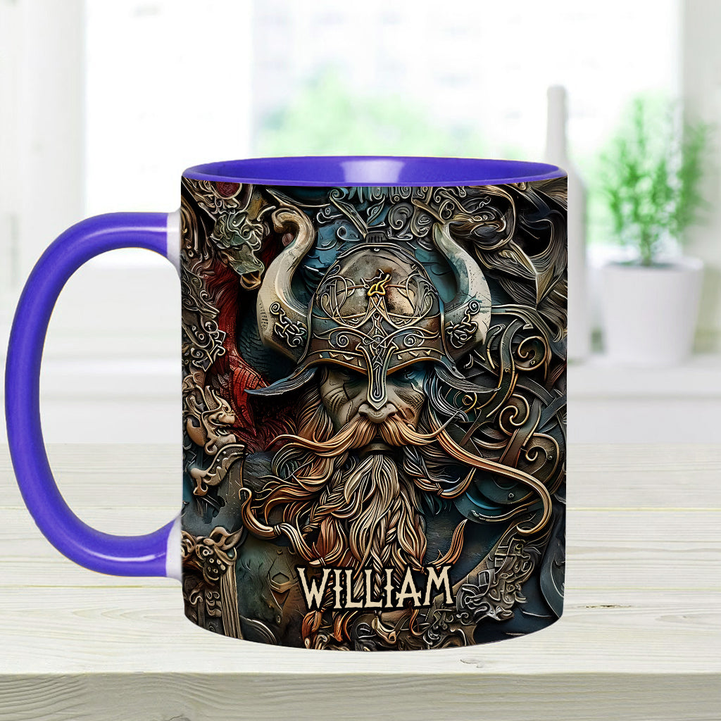 Vintage Viking Hero - Personalized Viking Accent Mug