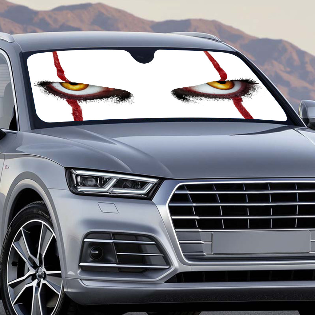 Scary Eyes - Car Sunshade