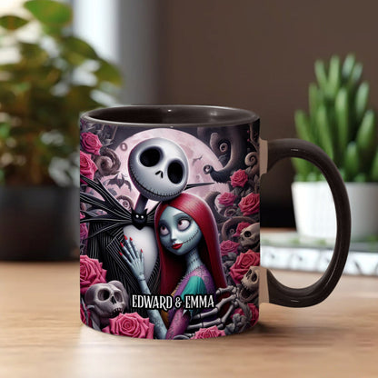Nightmare Couple Personalized Names - Personalized Nightmare Accent Mug