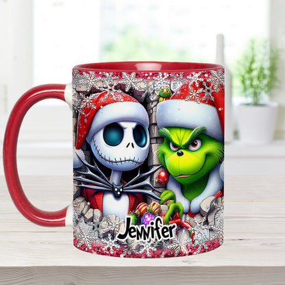 Merry Christmas - Personalized Nightmare Accent Mug
