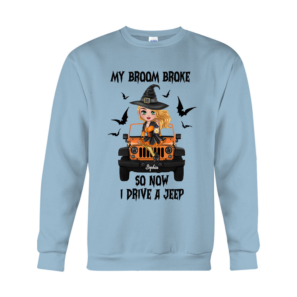 My Broom Broke So Now I Drive A Car - Personalized Witch T-shirt And Hoodie