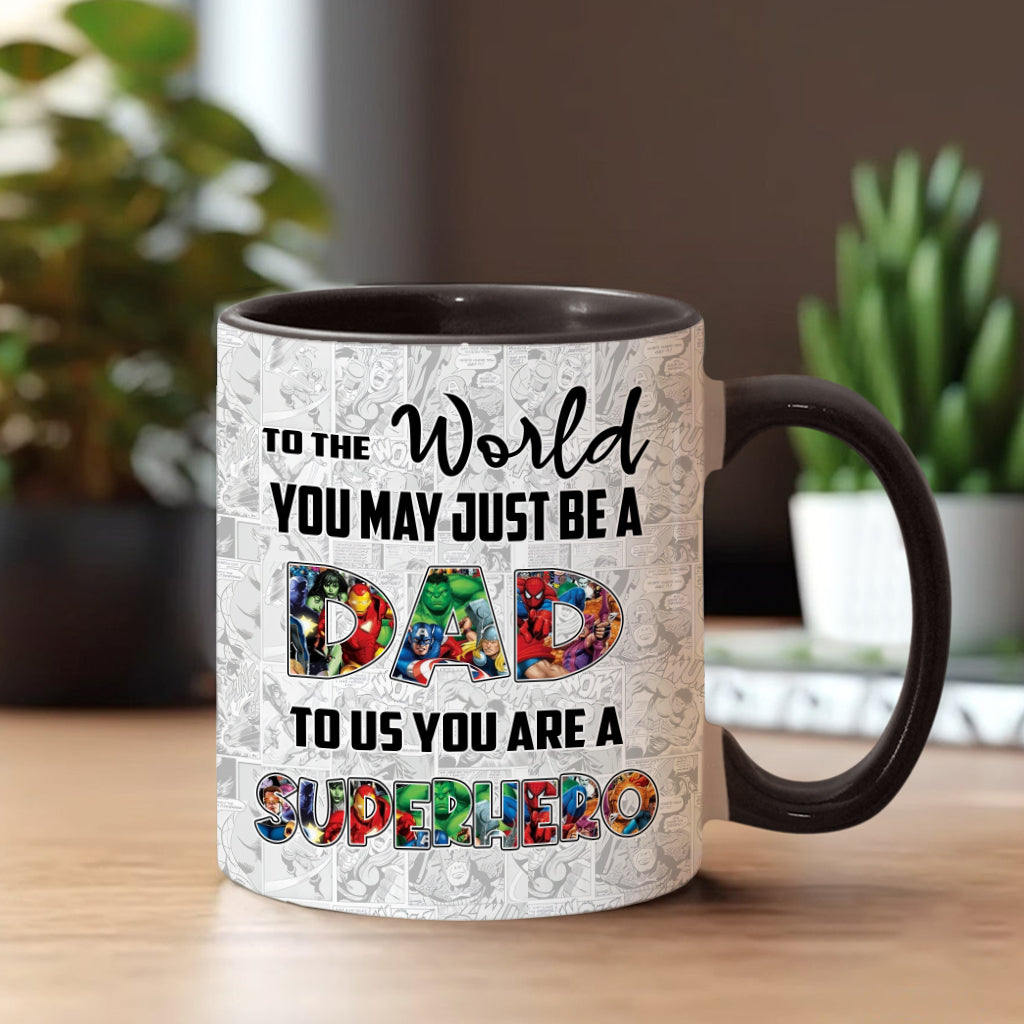 Best Super Dad Ever - Personalized Father Accent Mug
