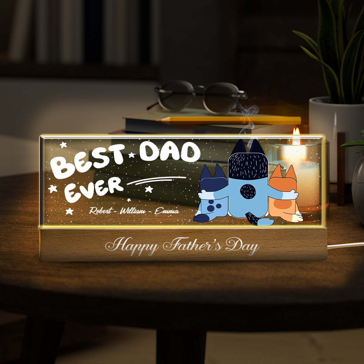 Best Dad Ever - Personalized Custom LED Night Light