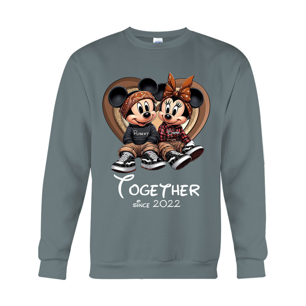 Chicano Couple Together Since - Personalized Mouse T-shirt And Hoodie