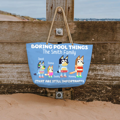 Boring Pool Things - Personalized Beach Bag