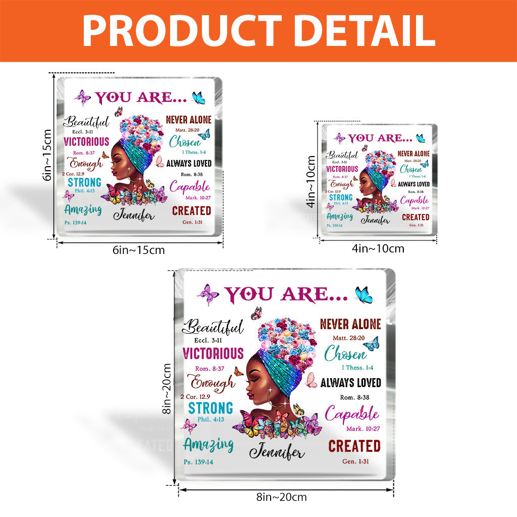 You Are - Personalized African American Custom Shaped Acrylic Plaque