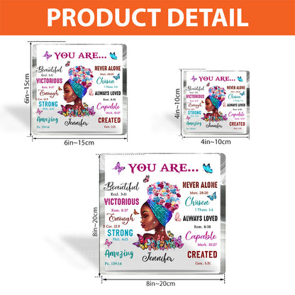 You Are - Personalized African American Custom Shaped Acrylic Plaque
