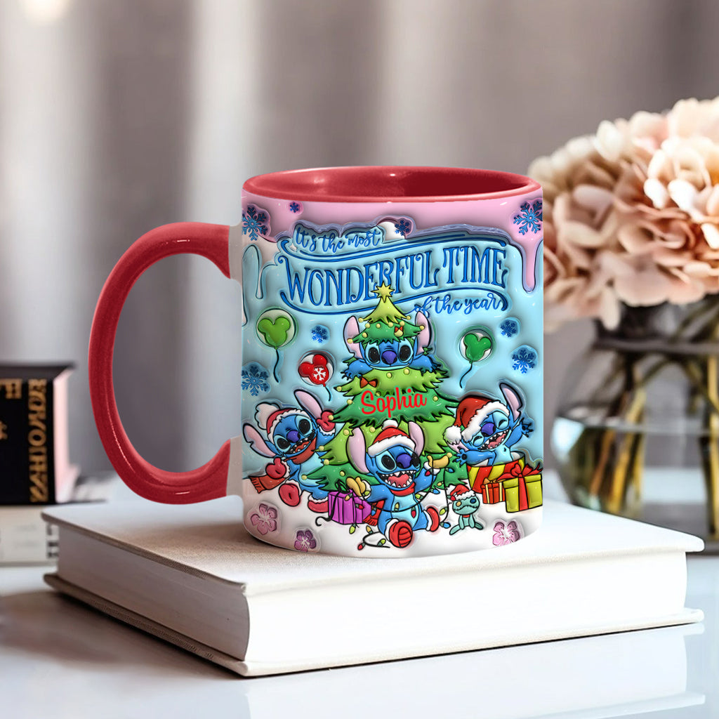 Merry Stitchmas - Personalized Ohana Accent Mug