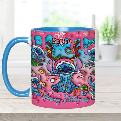 Merry Stitchmas - Personalized Ohana Accent Mug